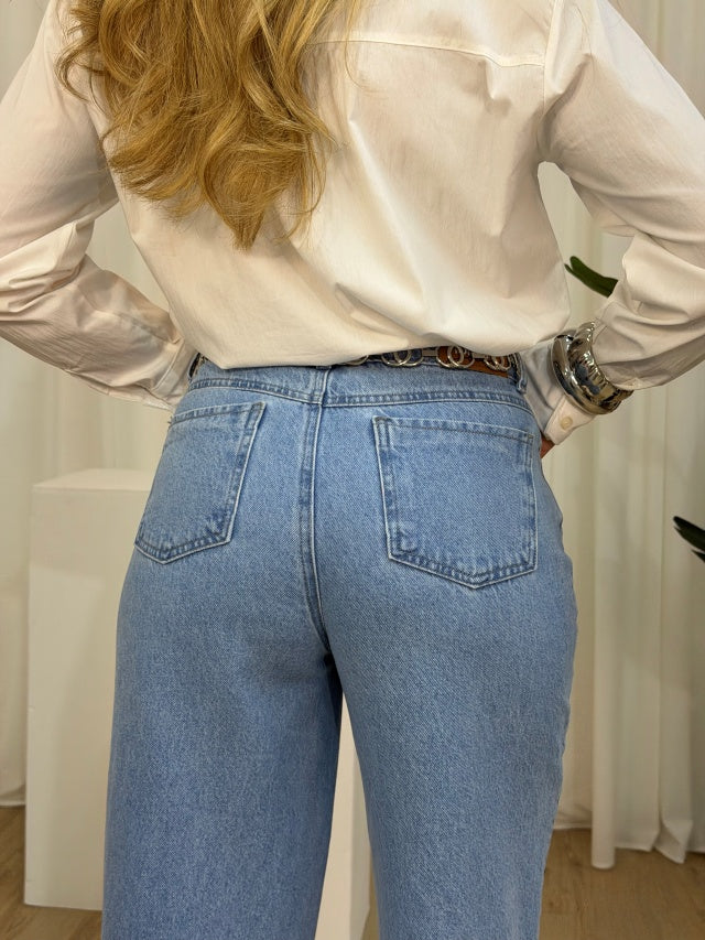 Calça wide leg jeans