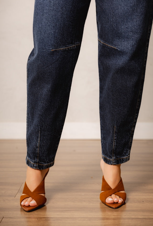 Calça Baggy Jeans Azul Escuro