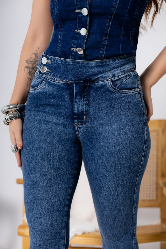 Calça Cropped Skinny high modeladora