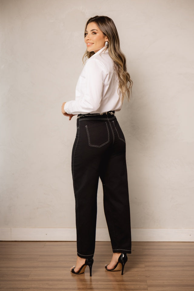 Calça Baggy Alfaiataria Preta