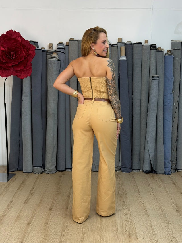 Calça straight Com Cinto