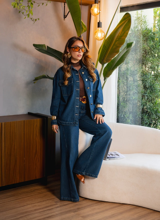 Calça wide leg  Jeans