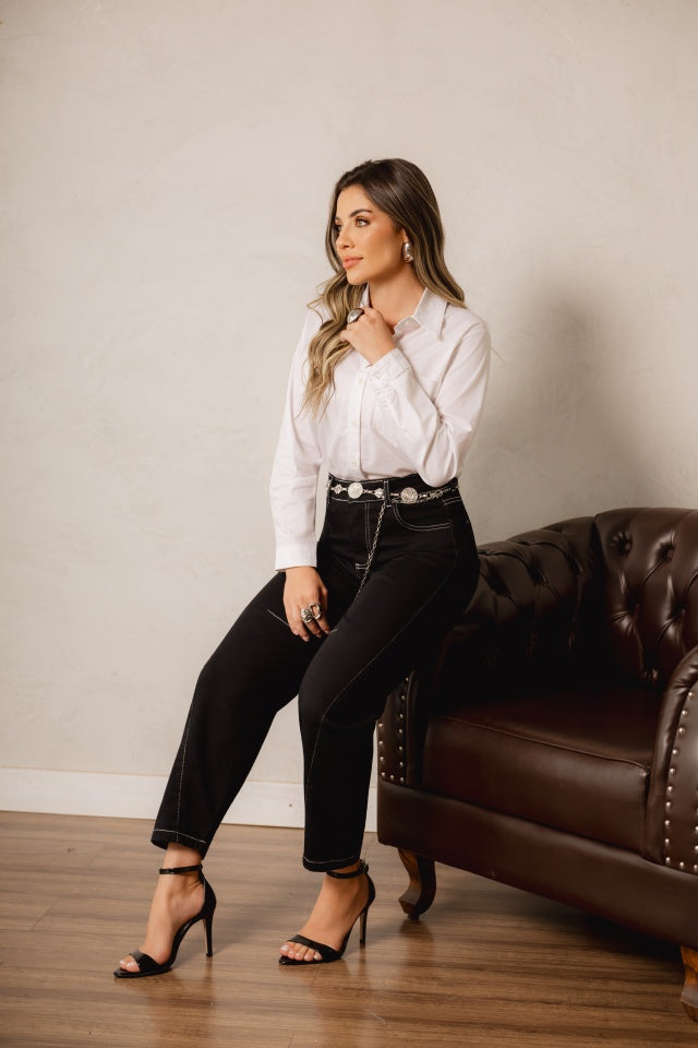 Calça Baggy Alfaiataria Preta