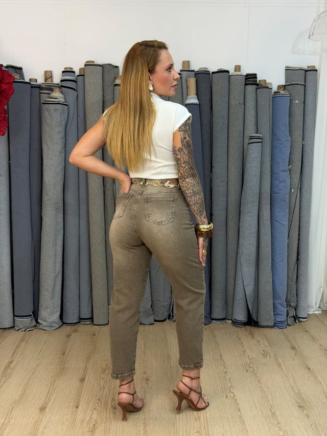 Calça Baggy Cor Caramelo
