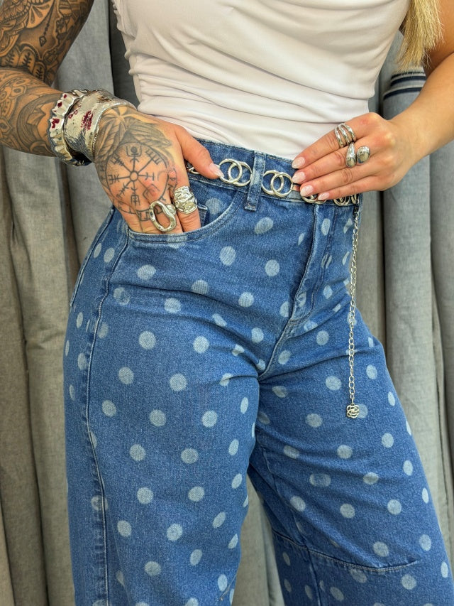 Calça Baggy Ballon Poa