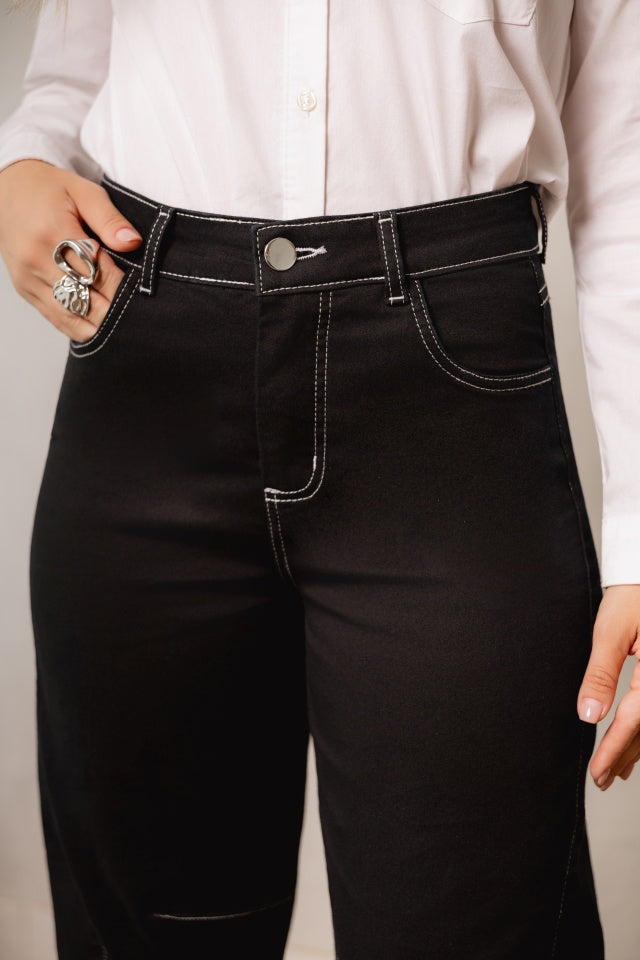 Calça Baggy Alfaiataria Preta