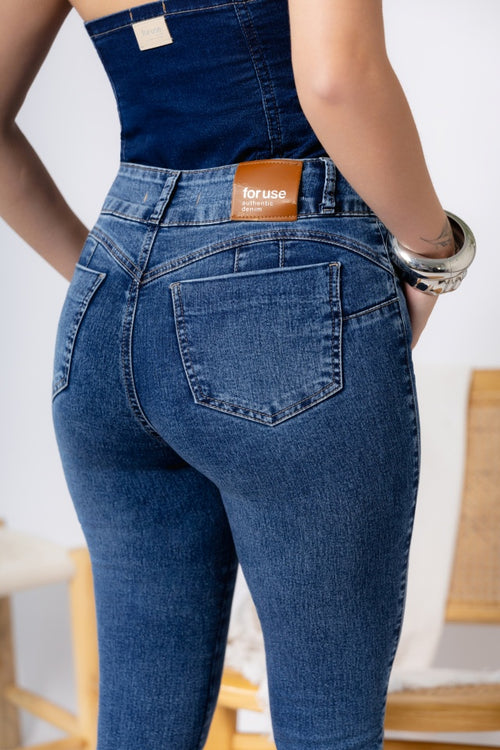 Calça Cropped Skinny high modeladora
