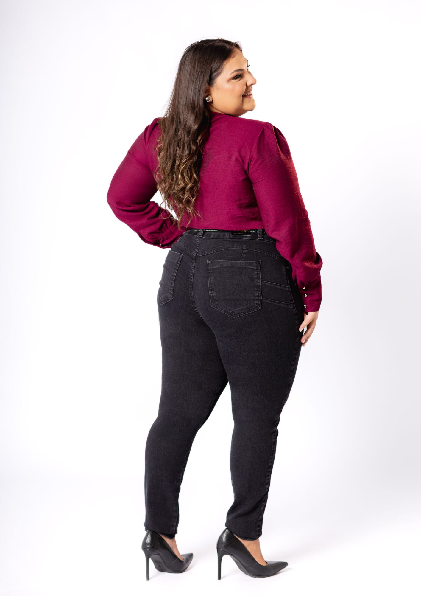 Calça Jeans Skinny Cintura Alta - Imagem 4