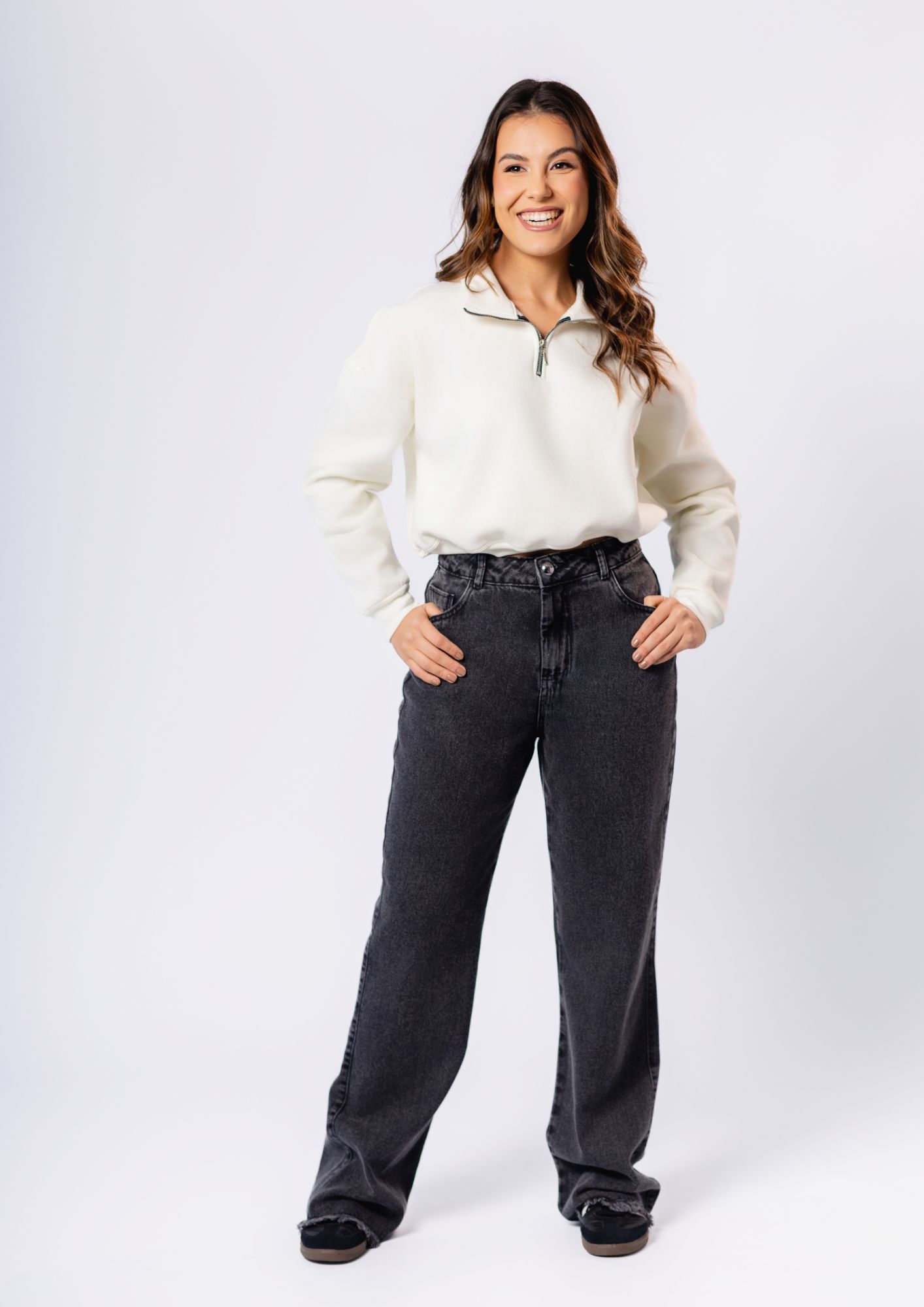 Calça Jeans Feminina Wide Leg