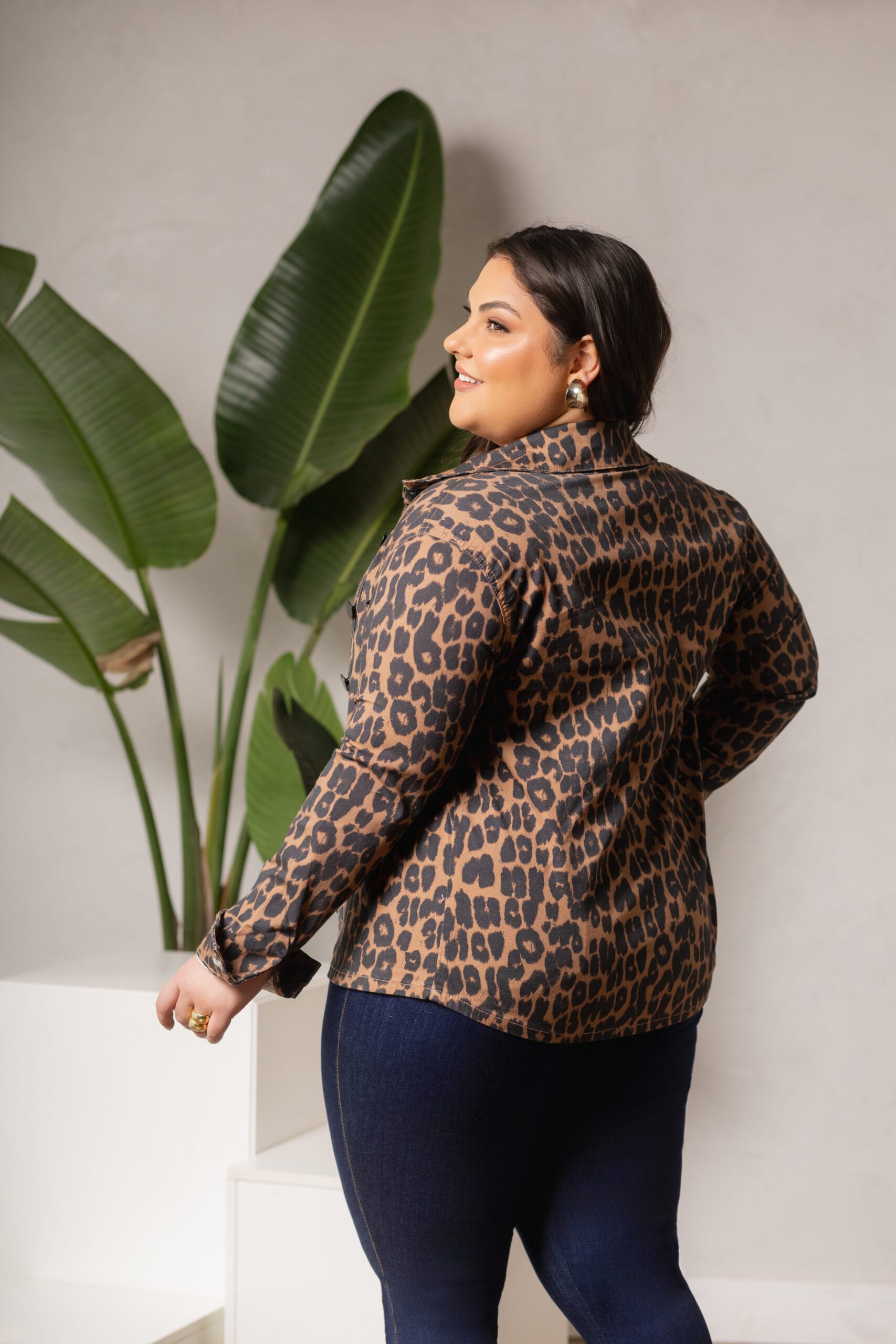Camisa Sarja estampa Animal Print - Imagem 4