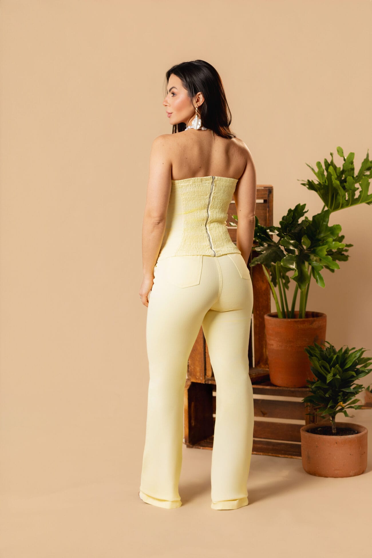 Top Cropped Cor Amarelo Suave - Imagem 3