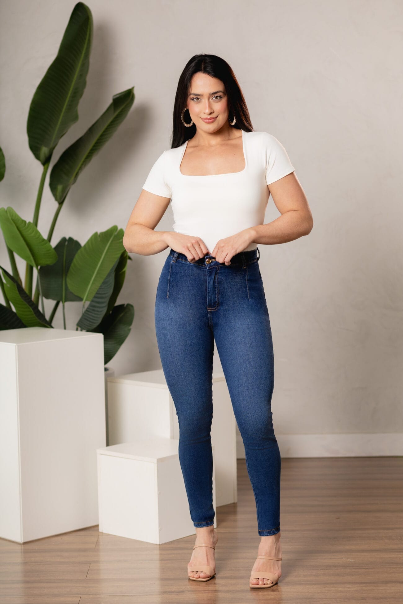 Calça Feminina Super Skinny Azul Escuro
