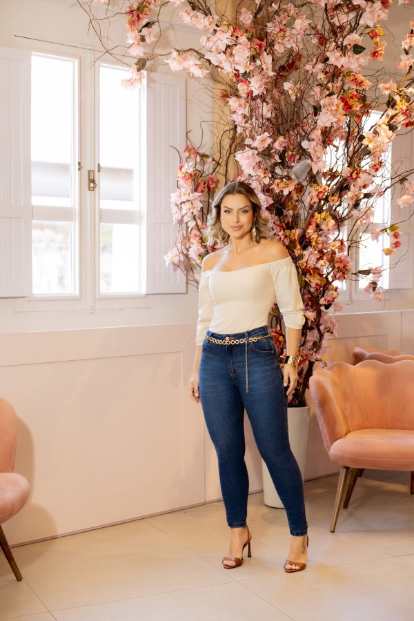 Calça Jeans Skinny Feminina Cintura Alta - Imagem 4