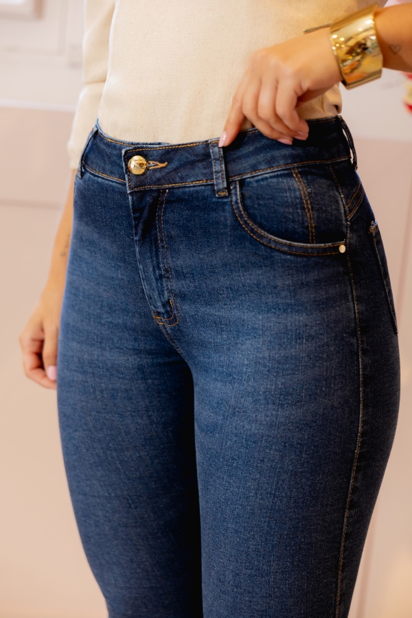 Calça Jeans Skinny Feminina Cintura Alta - Imagem 5