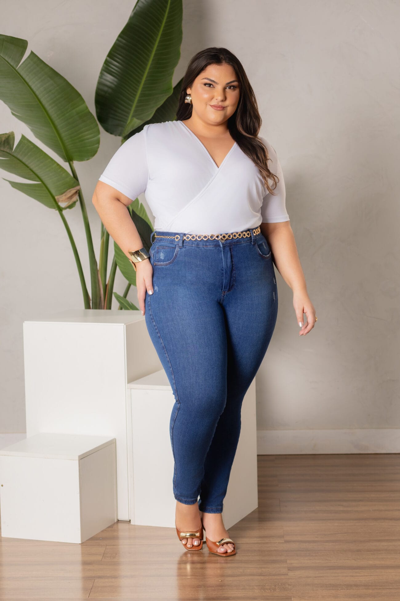 Calça Jeans Skinny Chapa Barriga 360°