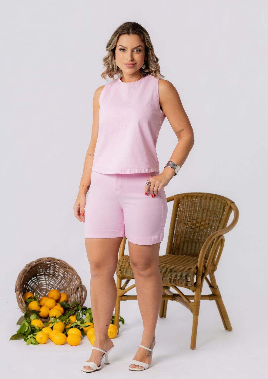 Bermuda Confort Rosa