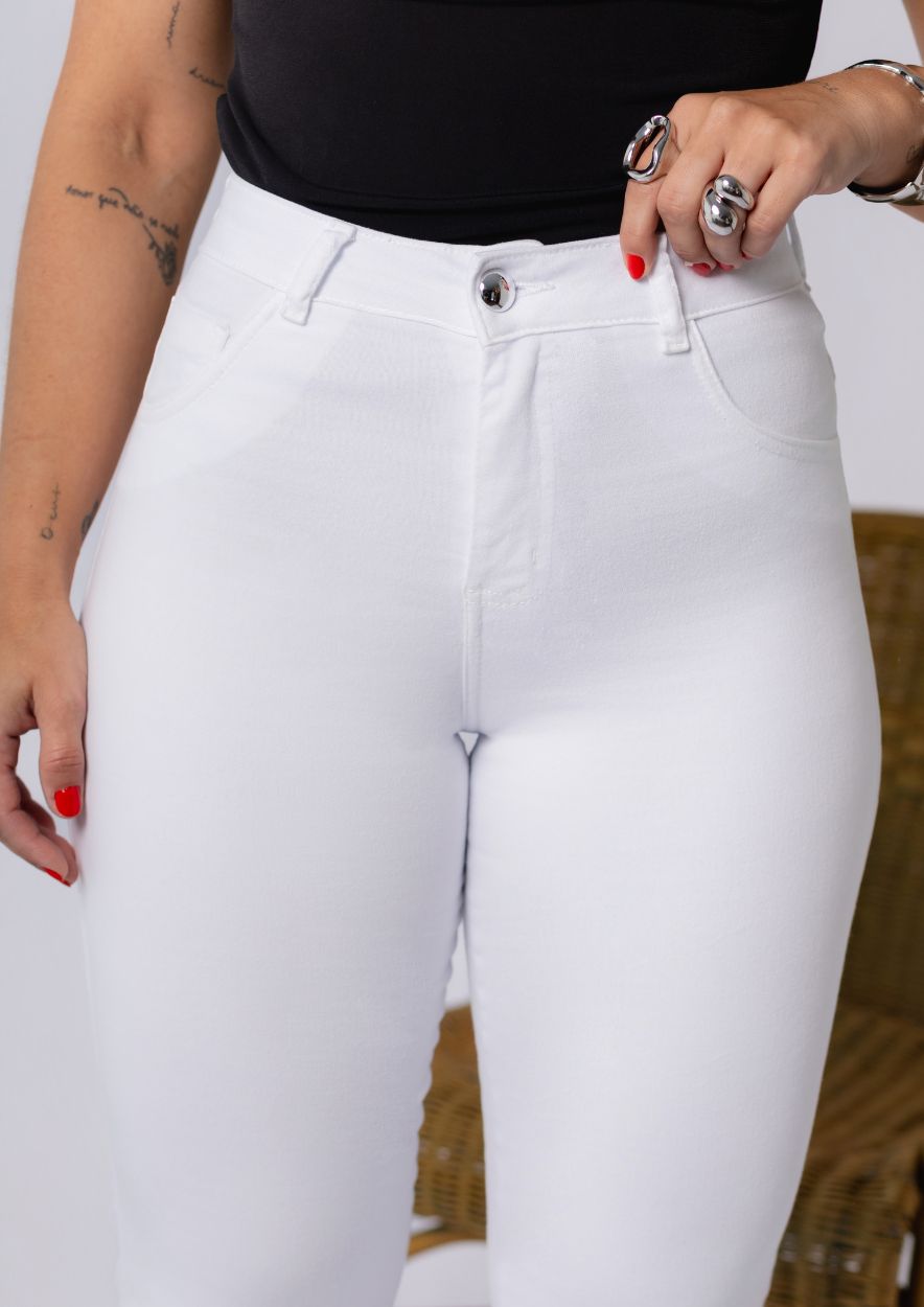 Calça Jeans Reta Branca - Imagem 2