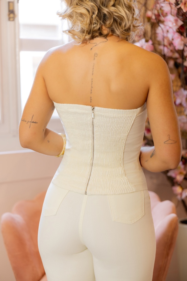 Top Cropped Cor Amarelo Suave - Imagem 6