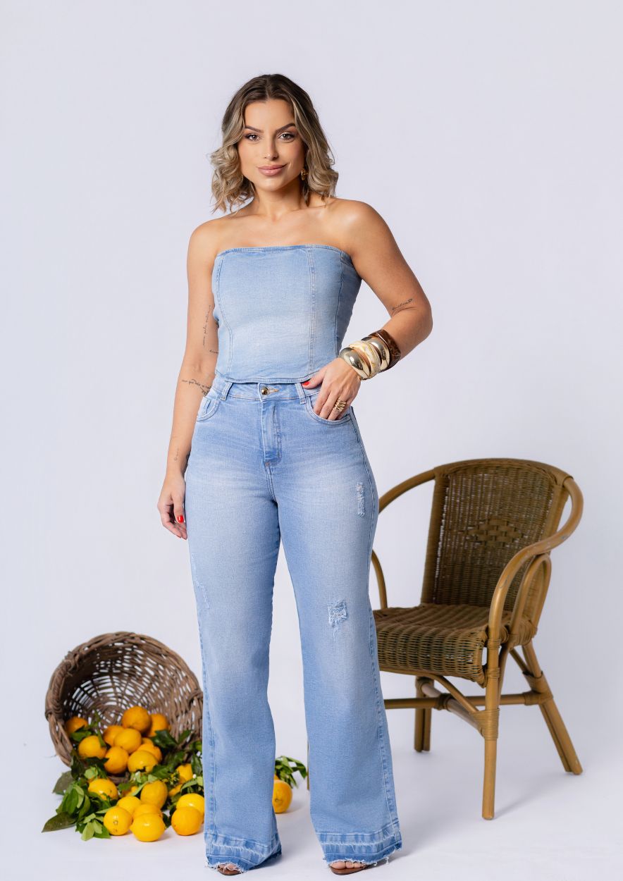 Top Croopd Jeans com Zíper Traseiro - Imagem 3