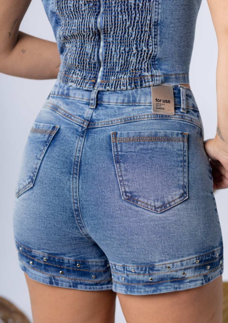 Short Boy Mom Com Detalhe na Barra - Imagem 3