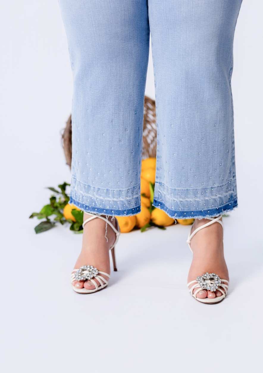 Midi pant Reta com Detalhe na Barra - Imagem 2